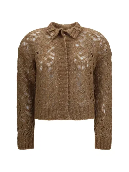 Cardigan Max Mara tricotate maro