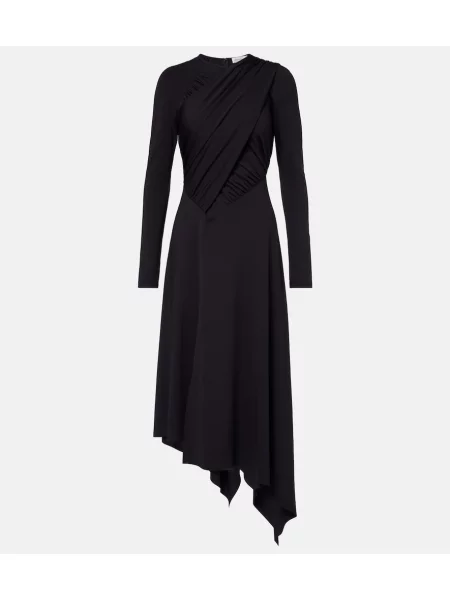 Rochie Victoria Beckham din jerseu drapată plic negru