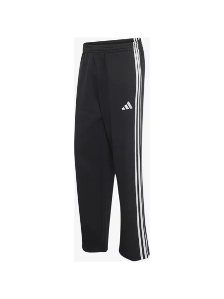 Długie spodnie adidas Essentials Loose Fleece Open Hem czarny XS biały