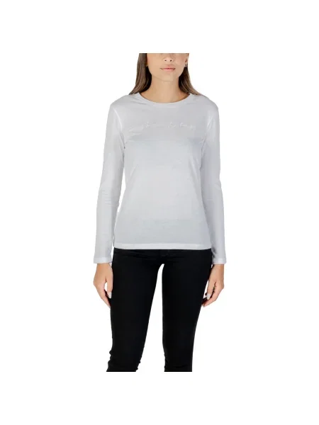 Tricou mânecă lungă Eax alb