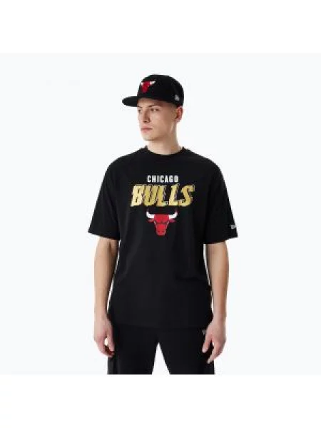 Koszulka New Era Team Script OS Tee Chicago Bulls black czarna