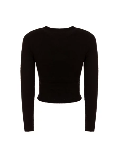 Dzianinowy sweter Chiara Ferragni Collection z długim rękawem czarny