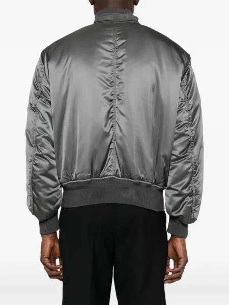 Geacă bomber Tom Ford din satin gri