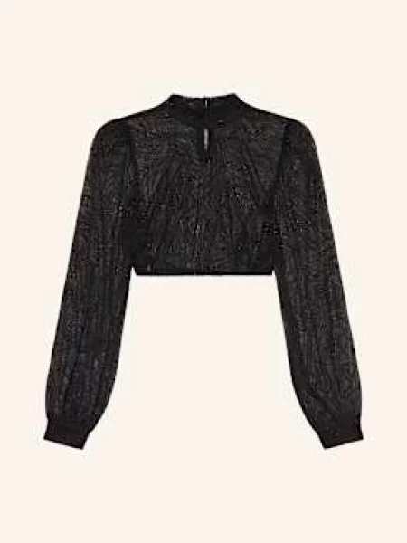 Johann & Johanna Bluzka Bawarska Z Siateczki schwarz czarna