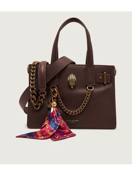 Kurt Geiger Bőr bőrönd Sloane barna