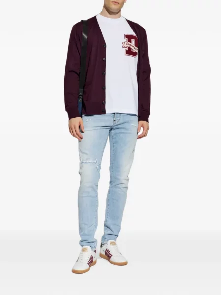 Tricou Dsquared2 cu autograf alb
