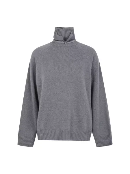 Sweter Brunello Cucinelli z kaszmiru szary