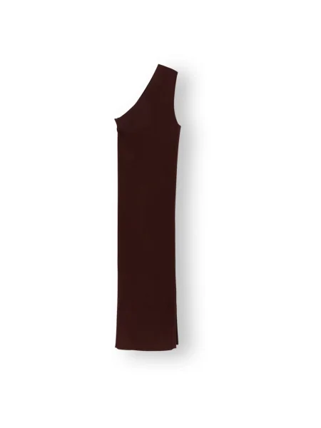 NORR Pletena obleka Sherry bordo