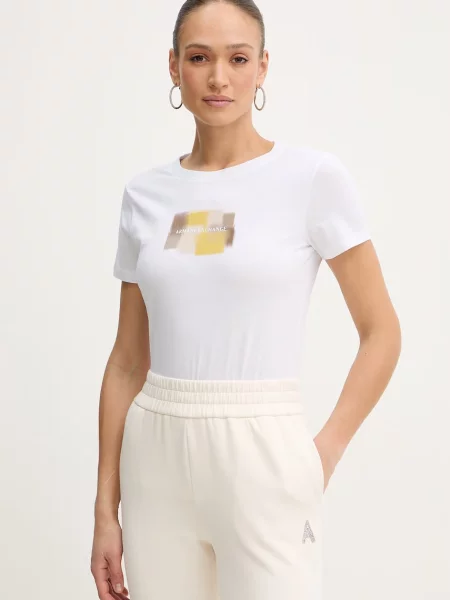 Armani Exchange tricou din alb