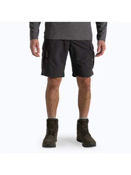 Pantaloni scurți de trekking pentru bărbați Craghoppers NosiLife Cargo Short III black pepper negru