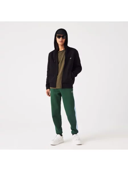 Lacoste Bluza Z Kapturem Zapinana Na czarna