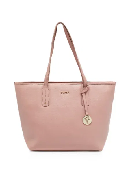 Geantă shopper Furla din piele roz