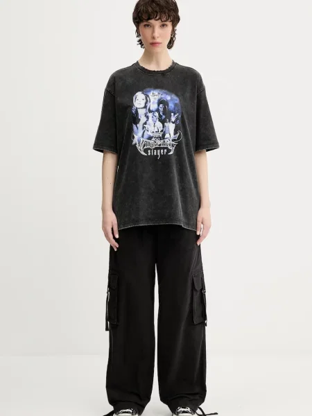 Tommy Jeans spodnie proste high waist czarny