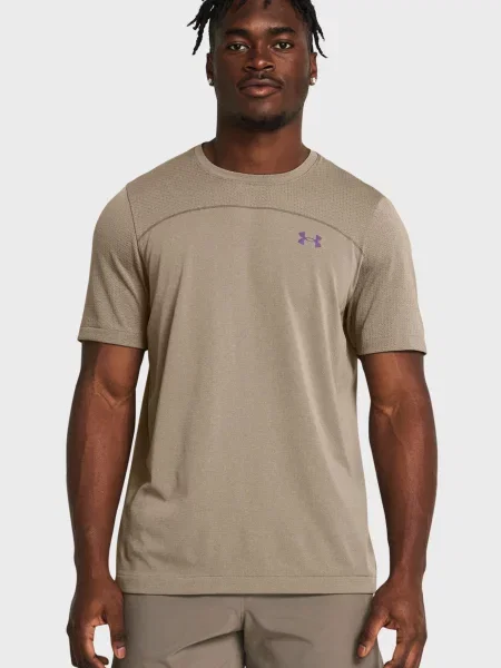 Безшовна спортивна футболка Under Armour бежева
