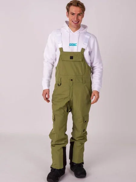 Spodnie ogrodniczki Yeh Man – khaki zielone