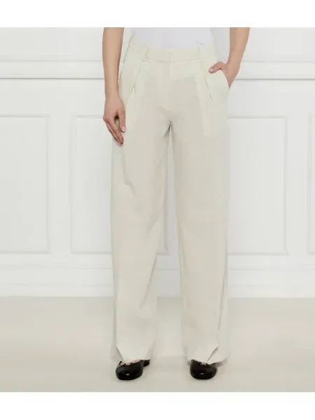 Calvin Klein Palazzo nadrágok Wide Leg bézs