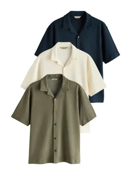 Next Košile marine modrá / zelená bílá