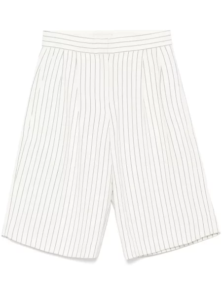 Pantaloni scurți Loulou Studio cu dungi alb