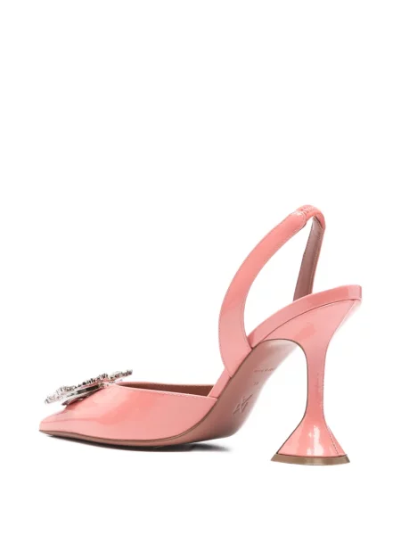 Pantofi cu toc Amina Muaddi slingback roz
