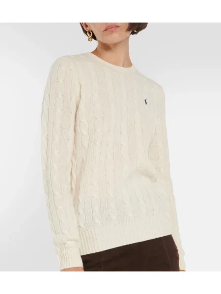 Pulover Polo Ralph Lauren de lână alb