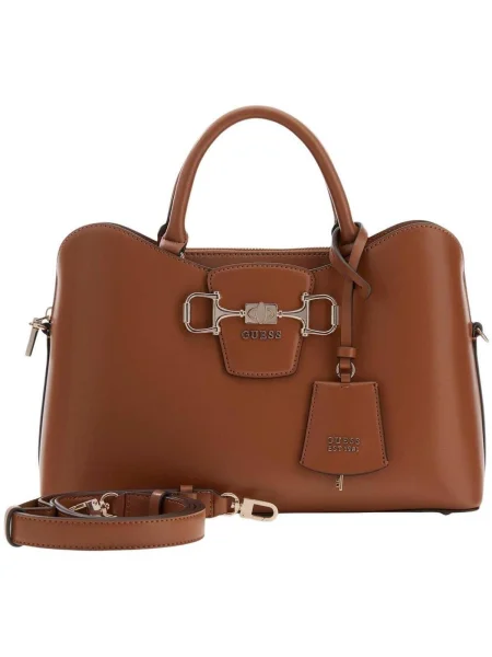 Guess kabelka typu tote dámska z imitácie kože JANIE hnedá