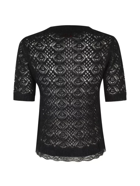 Scurt bluză Ermanno Firenze tricotate negru