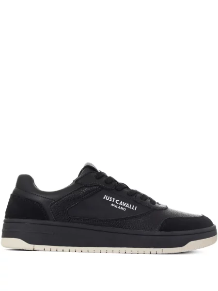 Sneakerși Just Cavalli cu imagine negru