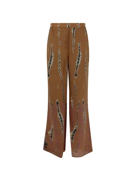 Pantaloni Mes Demoiselles de mătase maro