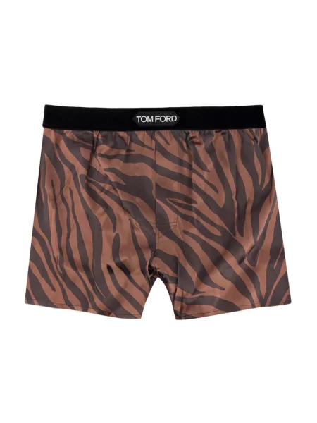 Majtki Tom Ford z logo brązowe