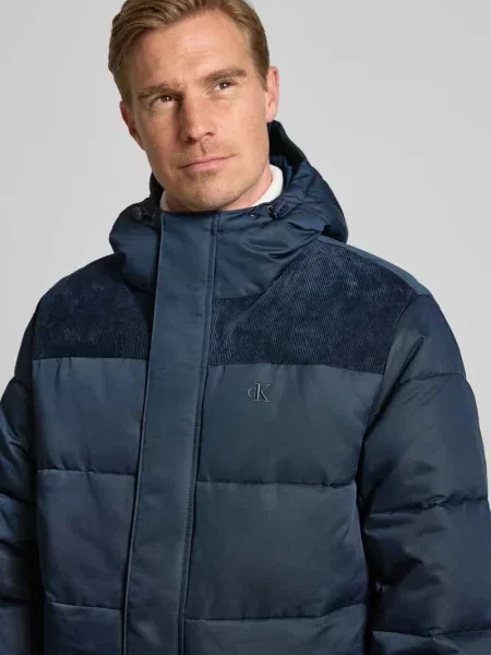 Calvin Klein Jeans Pikowana kurtka Mężczyźni Sztuczne włókno M niebieski