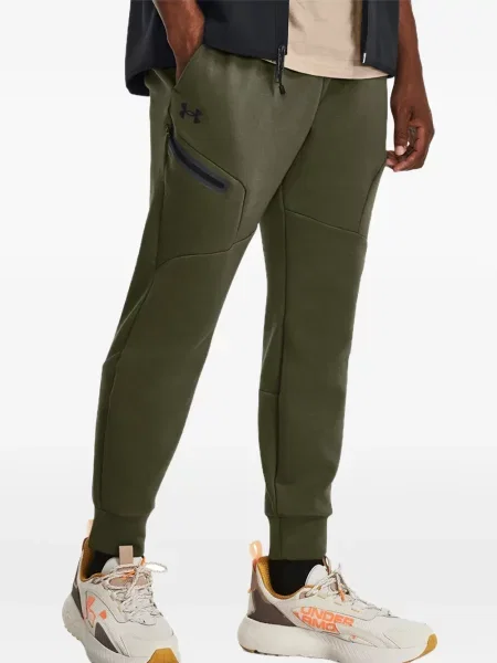 Pantaloni Under Armour din fleece alergare verde