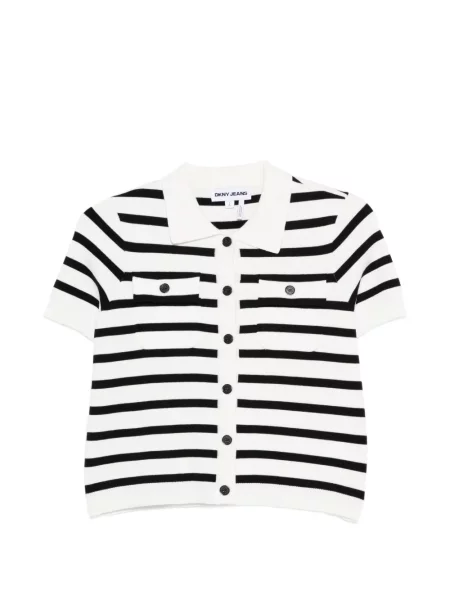 Cămașă cu dungi Dkny cu dungi alb