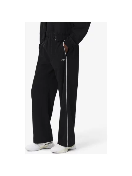 Długie spodnie Lacoste Water-Repellent Trim 34 czarny