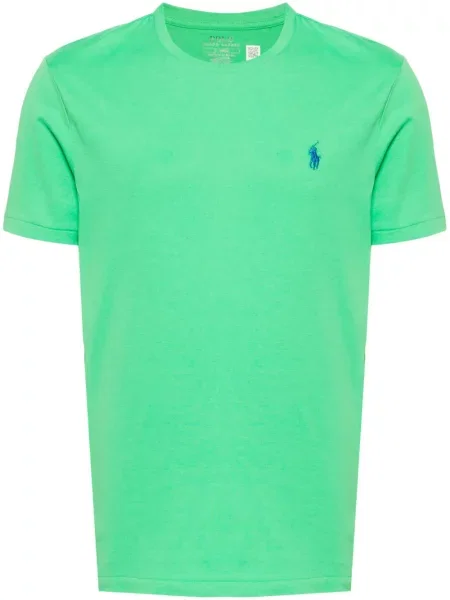 Поло тениска Polo Ralph Lauren от джърси с принт черно