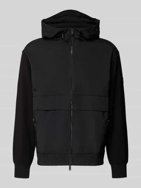 Bluza rozpinana o kroju regular fit z czystej bawełny model ‘ZE_HOOD’ Boss Orange czarna
