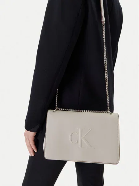Calvin Klein Jeans torebka beżowy biała