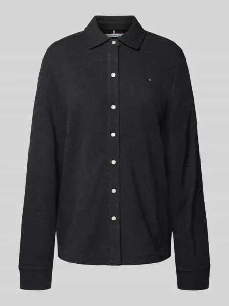 Bluzka z długim rękawem o kroju regular fit z czystej bawełny Tommy Hilfiger
