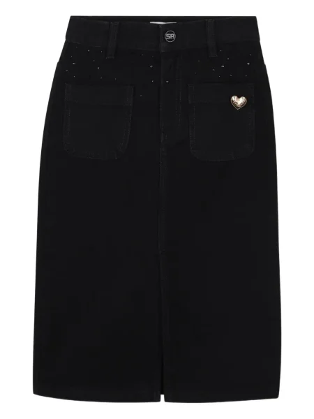 Spódnica jeansowa dziecięca Sonia Rykiel Enfant czarna