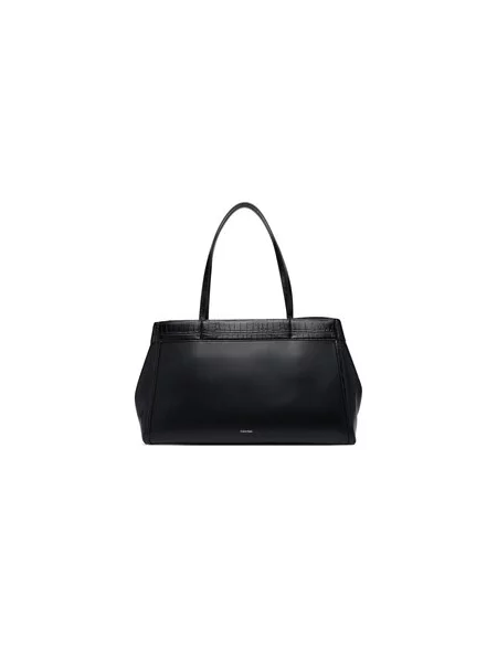 Calvin Klein Torbica Ck Croc Snap Large Tote crna