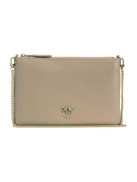 Torebka na łańcuszku Pinko skórzana szara
