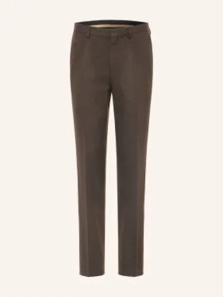 Hugo Spodnie Garniturowe Hesten Extra Slim Fit braun brązowe
