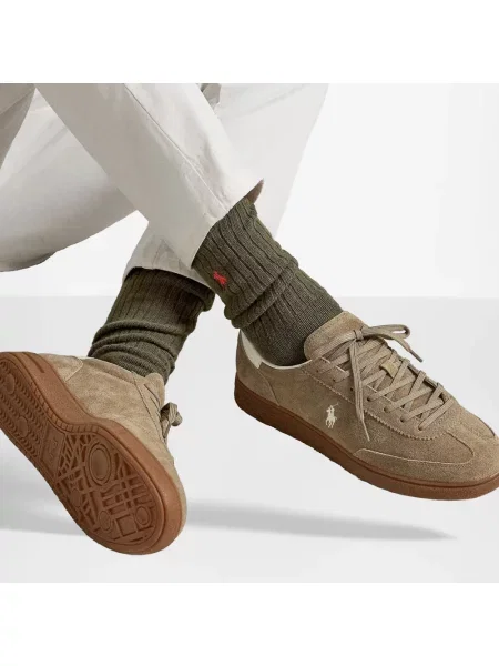 Polo Ralph Lauren sneakersy zamszowe Bedford Pp beżowy brązowe