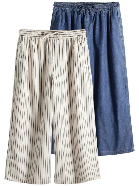 The Set Jeans crem / albastru denim negru