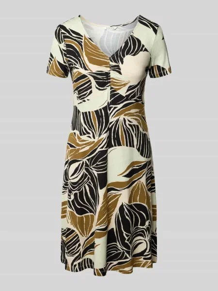 Sukienka casualowa taliowana z mieszanki Tom Tailor czarna