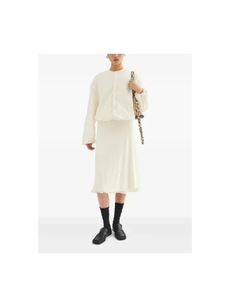Haftowana spódnica Jil Sander beżowa