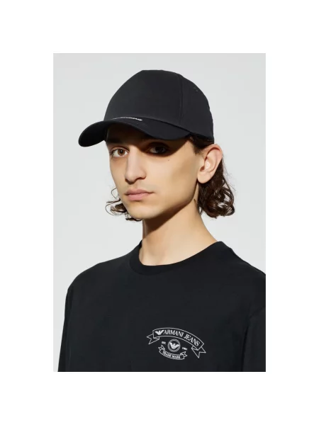 Czapka z daszkiem Emporio Armani niebieska