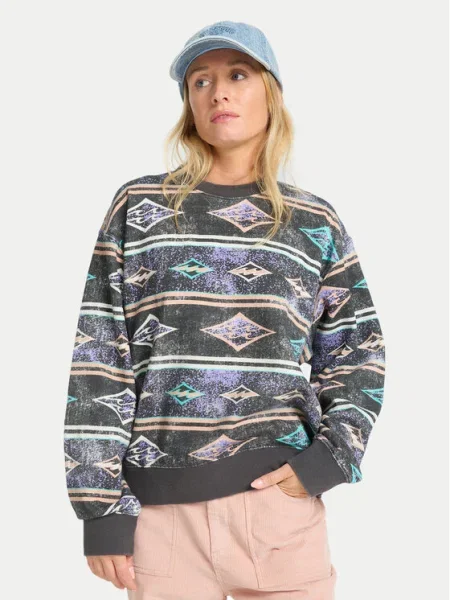 Billabong Bluză High Tides Brooklyn Oversize gri