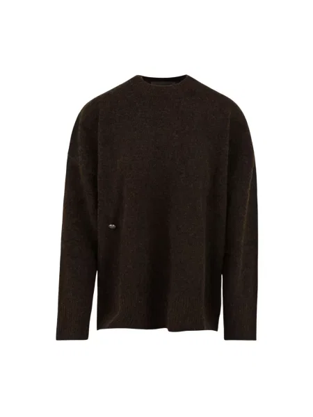 Sweter Akep wełniany brązowy