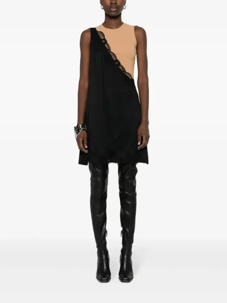 Nėriniuotas kostiumas suknele Mm6 Maison Margiela juoda