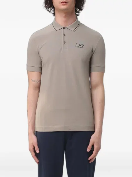 Scurt tricou polo Ea7 Emporio Armani cu imagine
